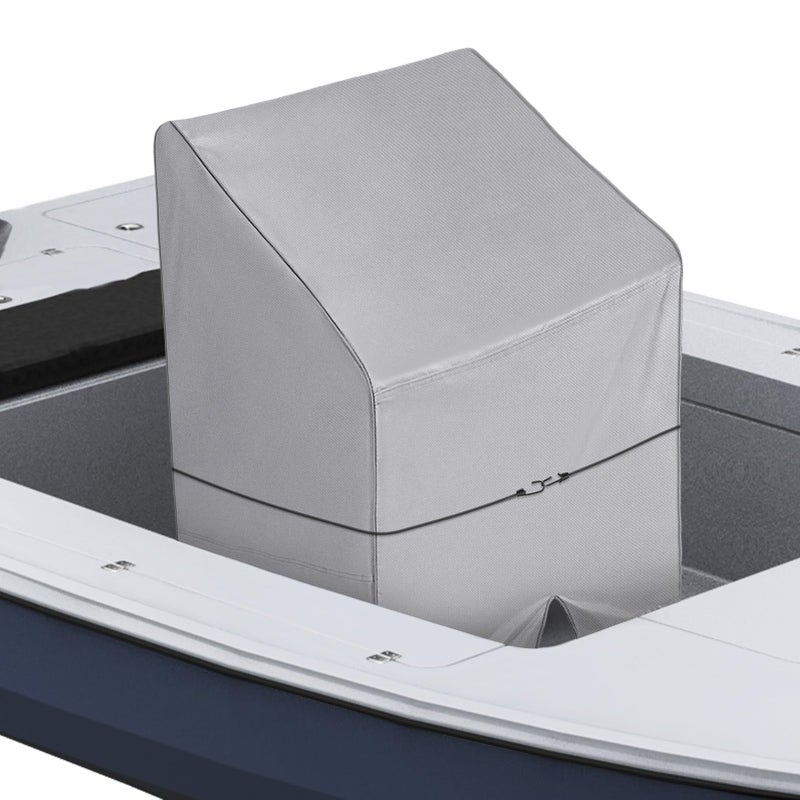 iCOVER Boat Center Console Cover Heavy Duty 600D Waterproof Marine Canvas for Carolina Skiff, Boston Whaler, Mako, Excel Bay Pro,Wellcraft up to 42" H X 24" L X 36" W - Image 1
